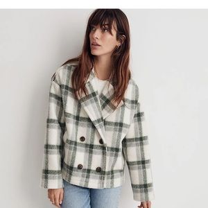 Madewell Jacquard crop Blazer